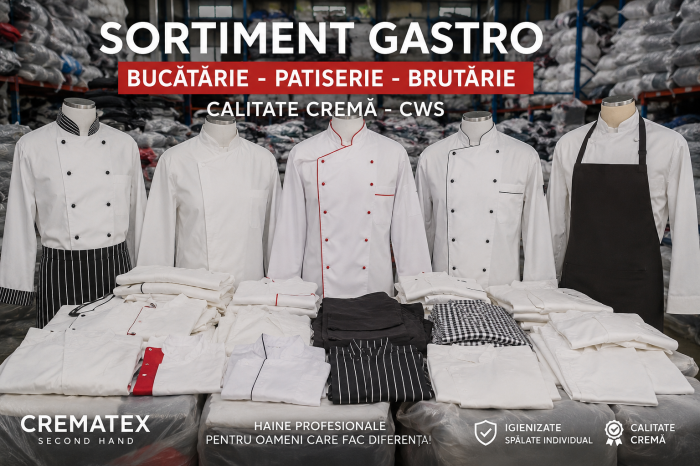 Haine profesionale pentru bucătari, patiseri și brutari